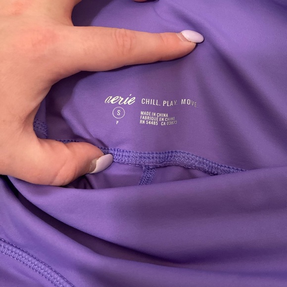 Aerie High Rise Chill.Play.Move. Lavender Leggings - Picture 6 of 6